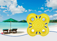 Le tube de piscine de personne de la plage 4 flotte les meubles extérieurs gonflables jaunes de PVC fournisseur