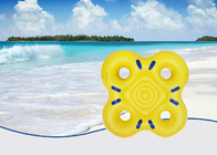 Le tube de piscine de personne de la plage 4 flotte les meubles extérieurs gonflables jaunes de PVC fournisseur