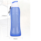 Bouteille pliable bleue de sports de silicone des bouteilles d'eau 500ML de séance d'entraînement fournisseur