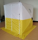 l'unité centrale extérieure de tentes de camping d'Oxford du polyester 200D a enduit le bruit vers le haut du jaune blanc de tente de travail fournisseur