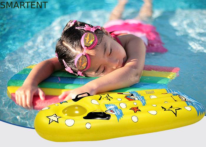 Matelas de flottement de planche de surf de natation de plage gonflable de lit d'air des enfants jaunes fournisseur