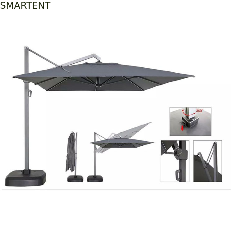 360 café de rotation d'hôtel du parapluie 2.7M Side Pole Parasol de parasol de bar de degré fournisseur