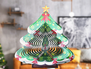 Carillons de vent tournants d'arbre de Noël du fileur 3D de vent en métal de la largeur 27cm fournisseur