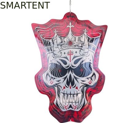 Acheter Ornements accrochants en métal de rotation de Halloween Earl Rose Metal Wind Spinner 3D fabrication en ligne