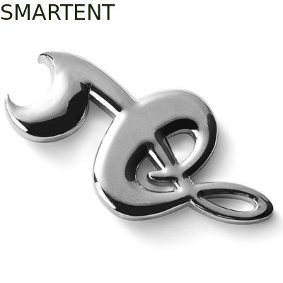 Acheter Les notes en alliage de zinc de électrodéposition argentées de musique de l'ouvreur de bouteille en métal 73*40mm conçoivent fabrication en ligne