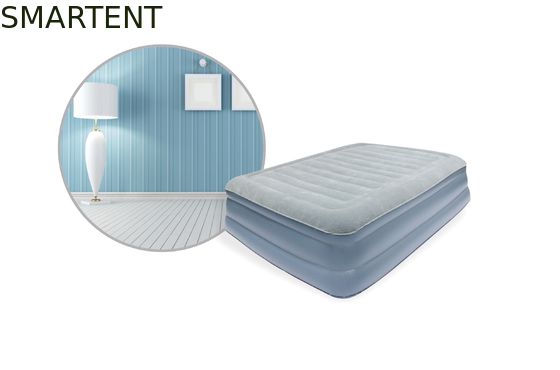 Acheter La Reine gonflable de matelas d'air de taille jumelle de luxe bleu-clair classent les meubles extérieurs gonflables fabrication en ligne