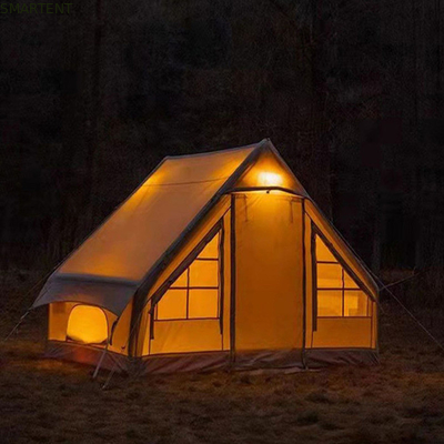 Tentes de camping en plein air Tente gonflable résistante à la pluie en coton beige épaissie pour le camping en famille et les aventures en plein air fournisseur