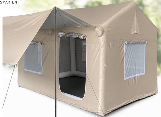 Tentes de camping extérieures 410*270*200CM Tente gonflable en coton beige imperméable pour 3-4 personnes Style cabane forestière Léger et durable pour les aventures en plein air fournisseur