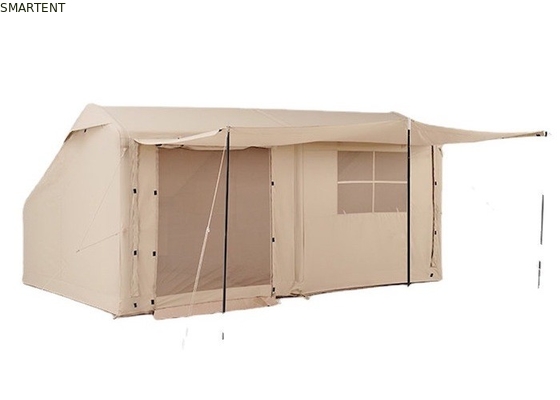 Tentes de camping extérieures 410*270*200CM Tente gonflable en coton beige imperméable pour 3-4 personnes Style cabane forestière Léger et durable pour les aventures en plein air fournisseur