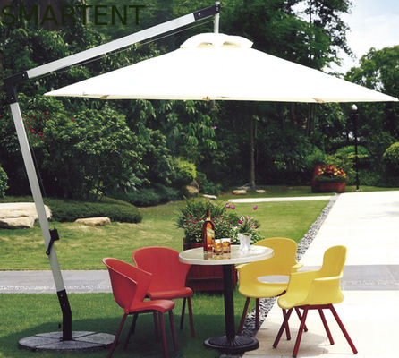 Acheter parapluie excentré rond de parapluie de 2.5M Beige Double Patio base tournante de 360 degrés fabrication en ligne