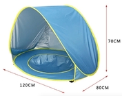 Bruit argenté fait sur commande de polyester de 190T Coloated vers le haut de tente pour le jeu 120 x 80 X 70CM de bébé fournisseur