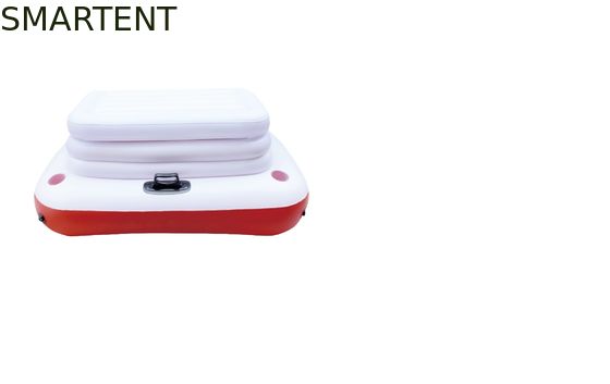 Acheter Rouge blanc de plage de PVC de meubles extérieurs gonflables gonflables du refroidisseur 0.40mm fabrication en ligne