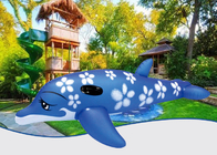 Jouet gonflé coloré de piscine de conception de dauphin de coutume de PVC de natation de vagabond gonflable extérieur de bébé le grand détendent le lit d'air fournisseur