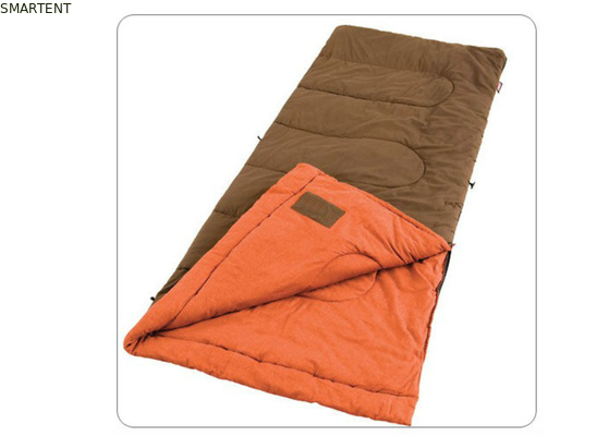 Enveloppe en flanelle marron rectangulaire en polycoton marron en bas de montagne Sacs de couchage à usage unique fournisseur