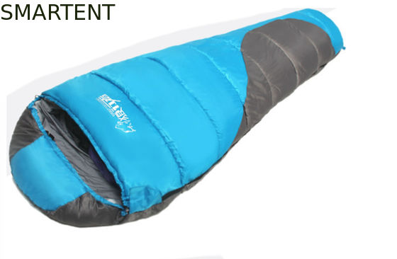 Acheter Polyester enduit en couleur extérieure 210T 215*75CM 90% Enduit à l'air plein sac de couchage de montagne chaud étanche au vent Relax Zip Poche fabrication en ligne
