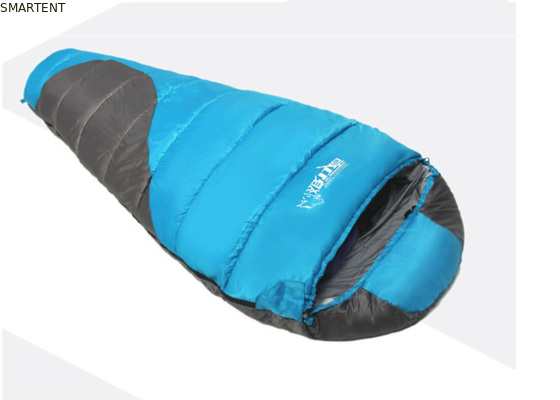 Polyester enduit en couleur extérieure 210T 215*75CM 90% Enduit à l'air plein sac de couchage de montagne chaud étanche au vent Relax Zip Poche fournisseur