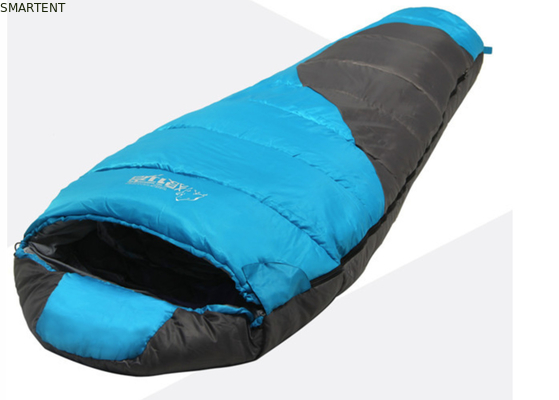 Polyester enduit en couleur extérieure 210T 215*75CM 90% Enduit à l'air plein sac de couchage de montagne chaud étanche au vent Relax Zip Poche fournisseur