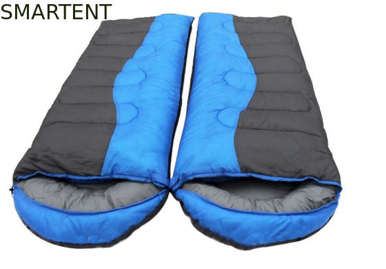 Acheter 215*78CM Double couleur extérieur imperméable à l'eau 190T Polyester Bourrage de fibres creuses classique Deux personnes dans un sac de couchage fabrication en ligne