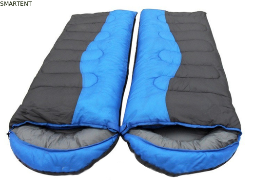 215*78CM Double couleur extérieur imperméable à l'eau 190T Polyester Bourrage de fibres creuses classique Deux personnes dans un sac de couchage fournisseur