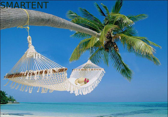 Acheter L'hamac de voyage de loisirs d'été a placé le nylon blanc Mesh Portable Tree Hammock fabrication en ligne