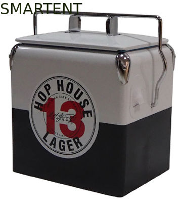 Acheter Portable extérieur fait sur commande 13L 32x22x36CM de refroidisseur de couleur rouge en métal fabrication en ligne