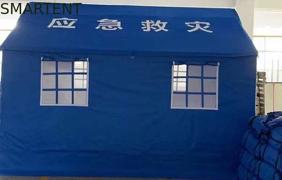 Acheter Le polyester bleu extérieur Oxford de 2x3M Disaster Relief Tent a peint l'auvent en acier de tube fabrication en ligne
