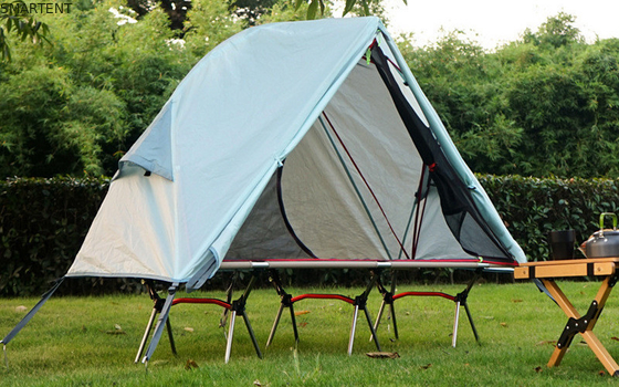 Explorez l'extérieur avec nos tentes de camping extérieures 200*120*95CM bleu 210D polyester Oxford Tente berceau avec lit de camping pliable fournisseur