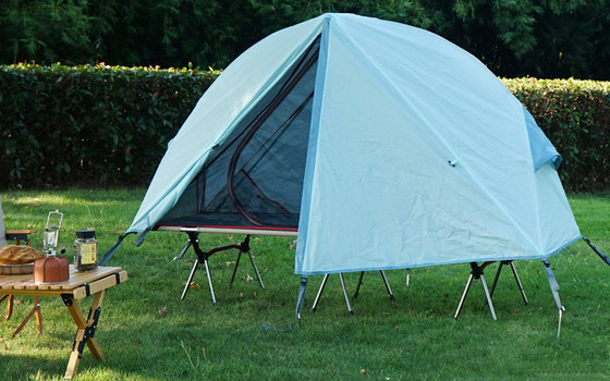 Explorez l'extérieur avec nos tentes de camping extérieures 200*120*95CM bleu 210D polyester Oxford Tente berceau avec lit de camping pliable fournisseur