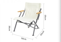 Accoudoir en aluminium lombo-sacré 58x65x69CM de teck de fourrure de phoque de pliage de chaise longue portative de plage fournisseur