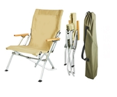 Haut accoudoir en bambou en aluminium arrière de la chaise 1680D de Recliner de joint de fourrure de pliage compact portatif fournisseur