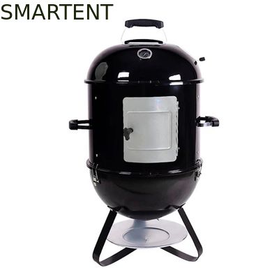Acheter Le fumeur vertical campant frais fait sur commande noir de charbon de bois grille 2 dans 1 18 pouces 63X48.9X95.5CM fabrication en ligne