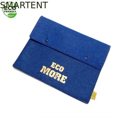 Acheter Les accessoires écologiques RPET de couleur bleue ont senti la coutume portative 13