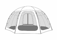Tente de camping extérieur en polycoton imperméable à l'eau octogonale avec poteau de cadre en aluminium 4*4*2.4M fournisseur