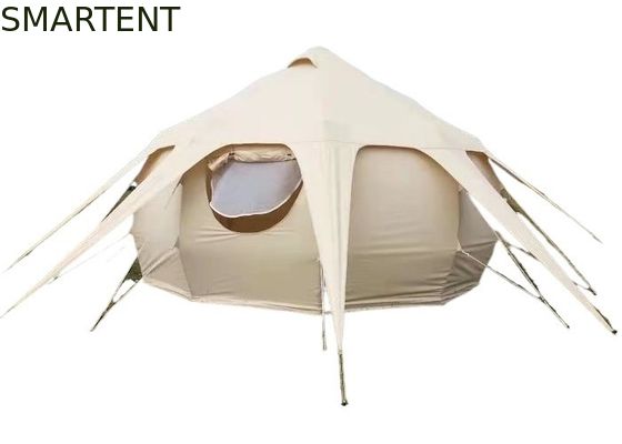 Acheter Résistant à l'eau 3000MM enduit 285G Beige Couleur coton Lotus Camping Tents extérieurs 5*5*3M fabrication en ligne