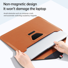 Fashion Luxe Brown PU Laptop Liner Case Sac à manches Pour les professionnels en déplacement fournisseur