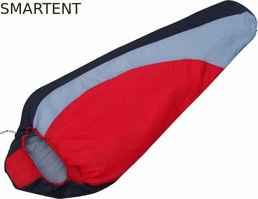 Acheter Double couleur 210*72CM 190T Polyester design de sacs de couchage de momie Logo d'impression ou d'étiquetage fabrication en ligne