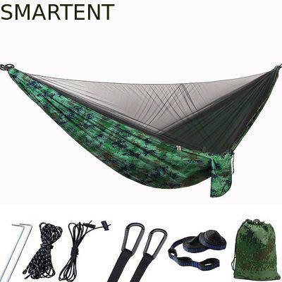 Acheter 290*140CM Camouflage 210T Nylon Léger Camping Mosquito Net Hamac Pour la détente en plein air fabrication en ligne