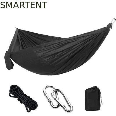 Acheter Couleur noire essentielle extérieure 210T Nylon Ripstop Portable hamac de camping 270 * 140CM fabrication en ligne