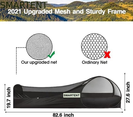 82.6*27.6*19.7 pouces Tentes de camping en noir avec plancher imperméable à l'eau fournisseur