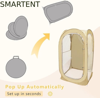 Tentes de sport à l'épreuve de l'eau Beige 35*35*60 pouces UV protégé Pop Up avec installation facile Inclut le sac de transport piquets cordes fournisseur
