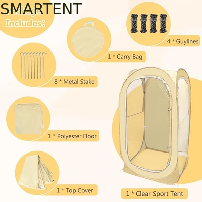 Tentes de sport à l'épreuve de l'eau Beige 35*35*60 pouces UV protégé Pop Up avec installation facile Inclut le sac de transport piquets cordes fournisseur