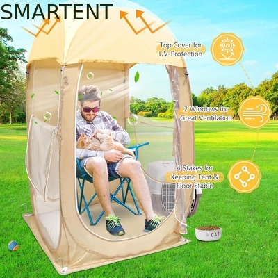 Tentes de sport à l'épreuve de l'eau Beige 35*35*60 pouces UV protégé Pop Up avec installation facile Inclut le sac de transport piquets cordes fournisseur