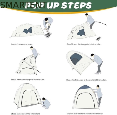 5.25*4.27*5.9FT Tentes de sport en PVC transparentes en polyester noir résistant à l'eau à l'extérieur fournisseur