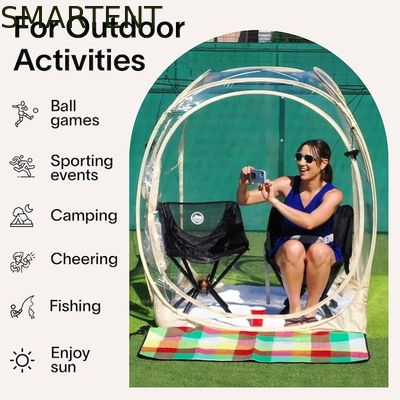 50*50*62'inches PVC extérieur transparent imperméable à l'eau cadre en fibre de verre à une seule couche Pop Up tente de sport avec protection UV fournisseur