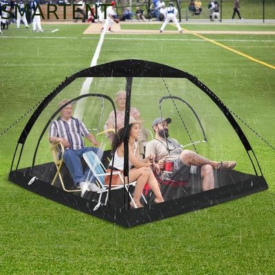 Acheter 71*71*65'Inch 4 personnes TPU cadre en fibre de verre transparente rapidement mis en place imperméable à l'eau protection UV tente de sport pop-up fabrication en ligne