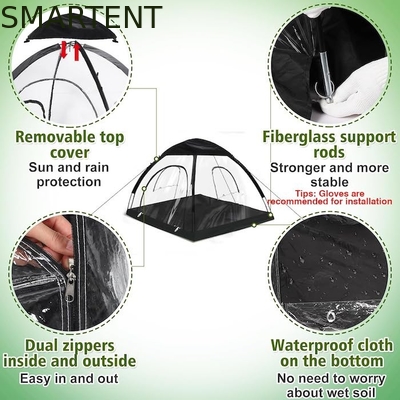 71*71*65'Inch 4 personnes TPU cadre en fibre de verre transparente rapidement mis en place imperméable à l'eau protection UV tente de sport pop-up fournisseur