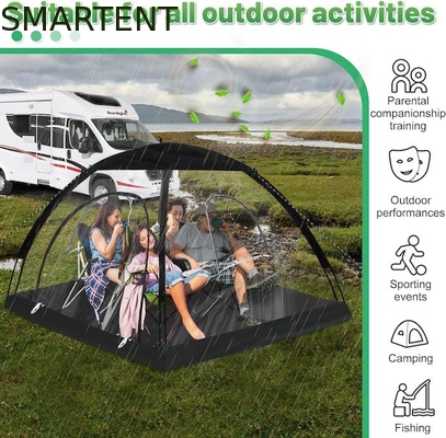 71*71*65'Inch 4 personnes TPU cadre en fibre de verre transparente rapidement mis en place imperméable à l'eau protection UV tente de sport pop-up fournisseur