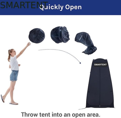 120*120*200CM Tentes de protection de la vie privée avec fermeture à glissière Porte argentée enduite en polyester abri de camping étanche fournisseur