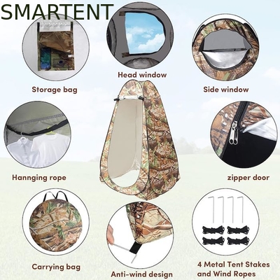 47.2*47.2*74.8 pouces Camouflage personnalisé 190T Polyester Pop Up Tentes de confidentialité avec protection UV Conception imperméable à l'eau fournisseur