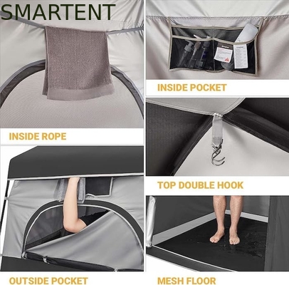 167*167*218CM Polyester noir Portable UV Protégé Pop Up Tentes de confidentialité avec installation instantanée pour les événements en plein air fournisseur